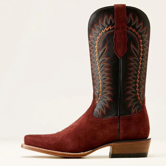 Men Western Boots Ariat Futurity Time Cowboy Boot Mahogany Roughoutblack