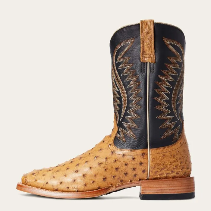 Men Western Boots Ariat Gallup Western Boot Tan Full Quill Ostrich Men Western Boots Ariat Gallup Western Boot Tan Full Quill Ostrich