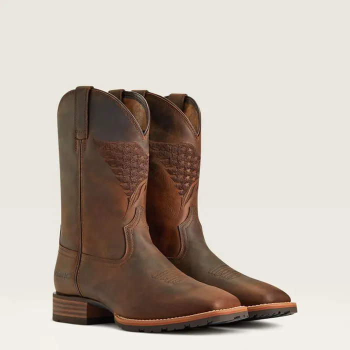Men Western Boots Ariat Hybrid Fly High Western Boot Distressed Brown