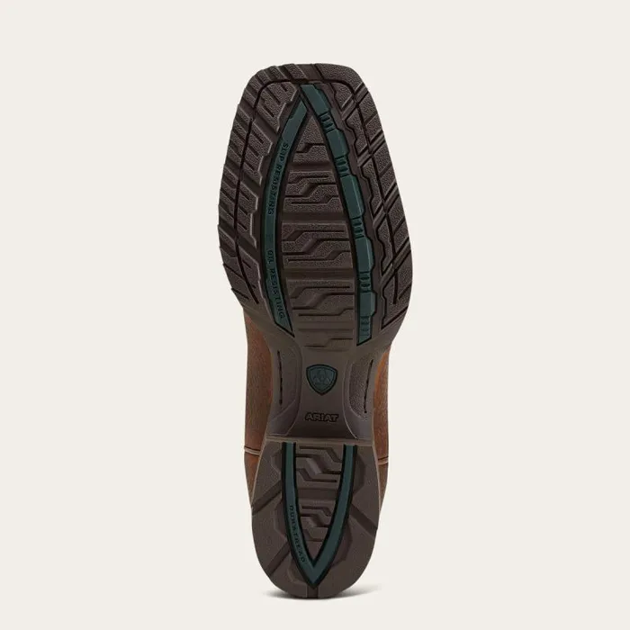 Men Western Boots Ariat Hybrid Rancher Western Boot Brown Oiled Rowdy