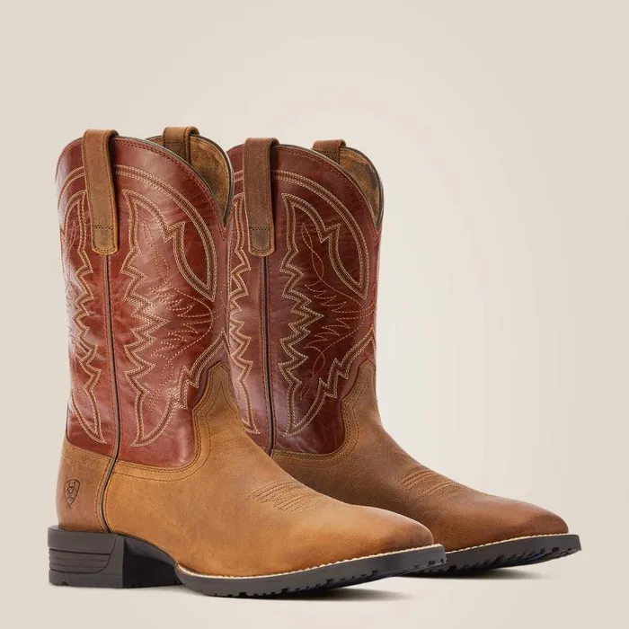 Men Western Boots Ariat Hybrid Ranchwork Western Boot Sorrel Crunch