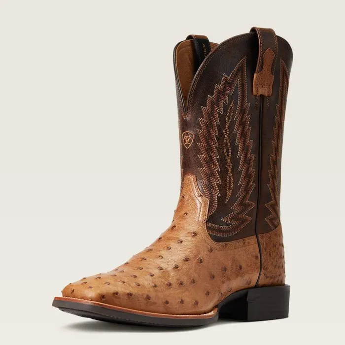 Men Western Boots Ariat Quantum Primo Western Boot Ranger Full Quill Ostrich