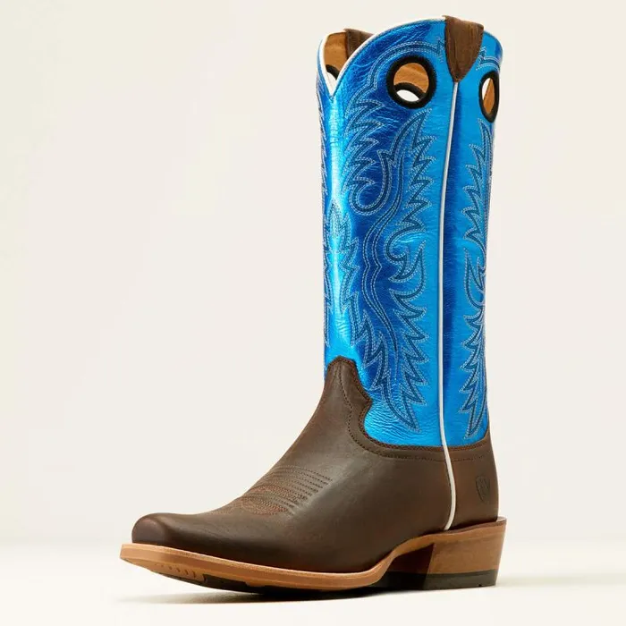 Men Western Boots Ariat Ringer Cowboy Boot Tobacco Toffeebright Blue Patent
