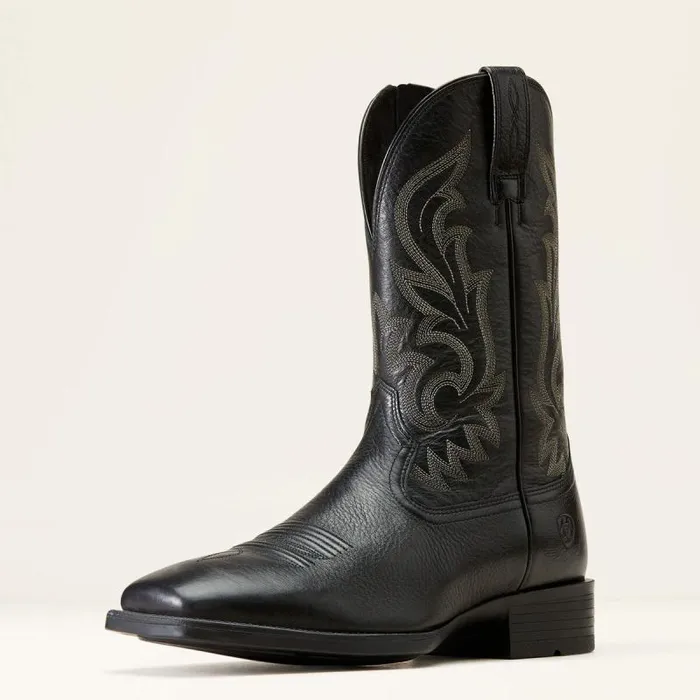Men Western Boots Ariat Slim Zip Ultra Western Boot Black Deertan