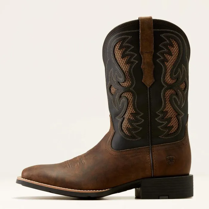 Men Western Boots Ariat Sport Fresco VentTEK Western Boot Herd Brown