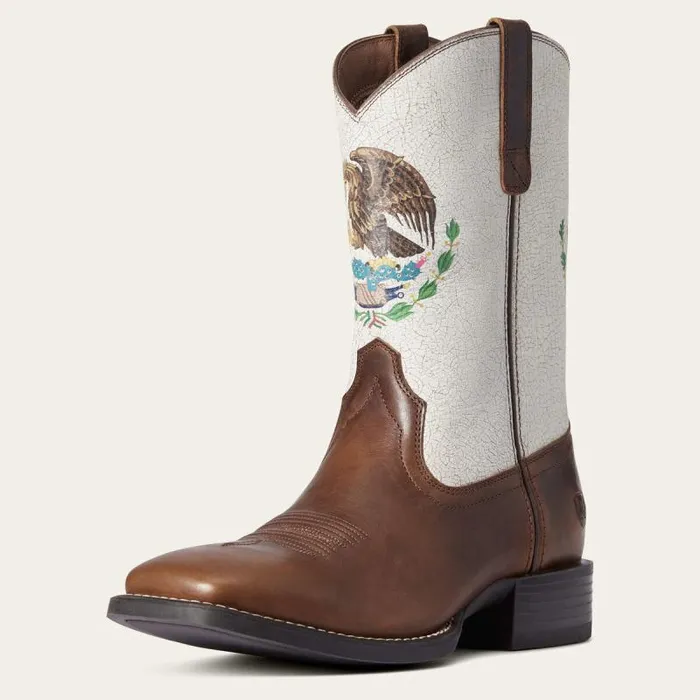 Men Western Boots Ariat Sport Orgullo Mexicano Western Boot Chocolate