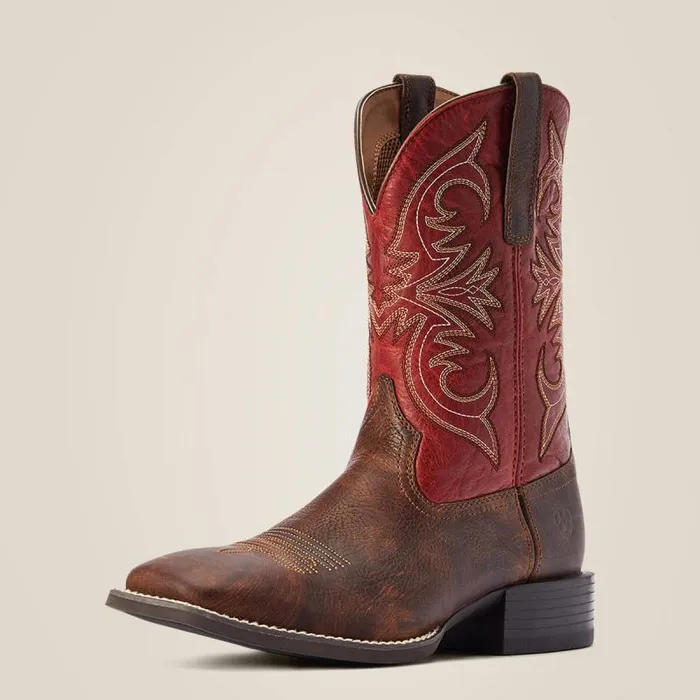 Men Western Boots Ariat Sport Pardner Western Boot Matte Rebel Brown