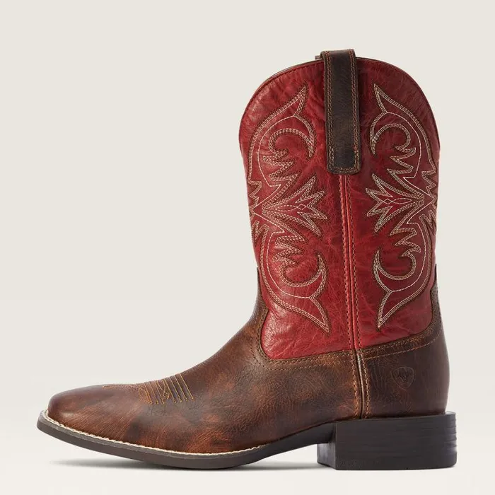 Men Western Boots Ariat Sport Pardner Western Boot Matte Rebel Brown Men Western Boots Ariat Sport Pardner Western Boot Matte Rebel Brown