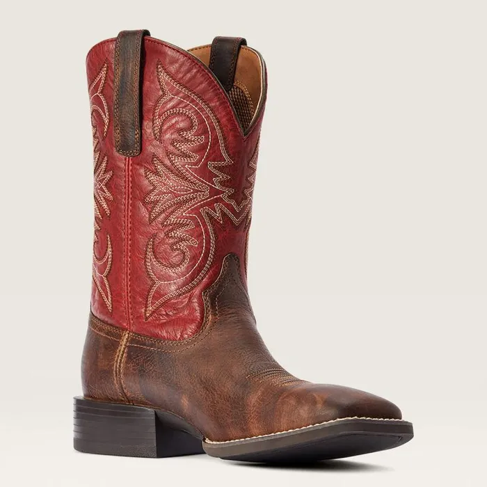 Men Western Boots Ariat Sport Pardner Western Boot Matte Rebel Brown Men Western Boots Ariat Sport Pardner Western Boot Matte Rebel Brown