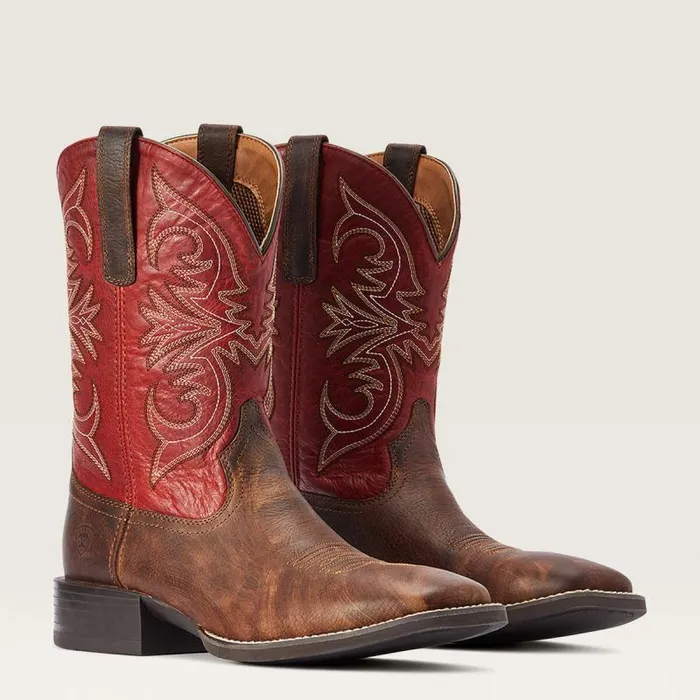 Men Western Boots Ariat Sport Pardner Western Boot Matte Rebel Brown Men Western Boots Ariat Sport Pardner Western Boot Matte Rebel Brown