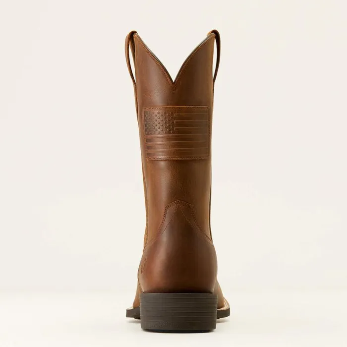 Men Western Boots Ariat Sport Patriot II Western Boot Distressed Tan Men Western Boots Ariat Sport Patriot II Western Boot Distressed Tan