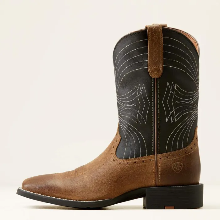 Men Western Boots Ariat Sport Wide Square Toe Cowboy Boot Barley Brownmatte Black Men Western Boots Ariat Sport Wide Square Toe Cowboy Boot Barley Brownmatte Black