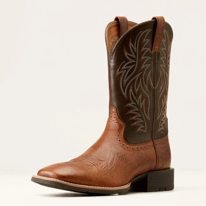 Men Western Boots Ariat Sport Wide Square Toe Western Boot Peanut Butterchaga Brown Men Western Boots Ariat Sport Wide Square Toe Western Boot Peanut Butterchaga Brown