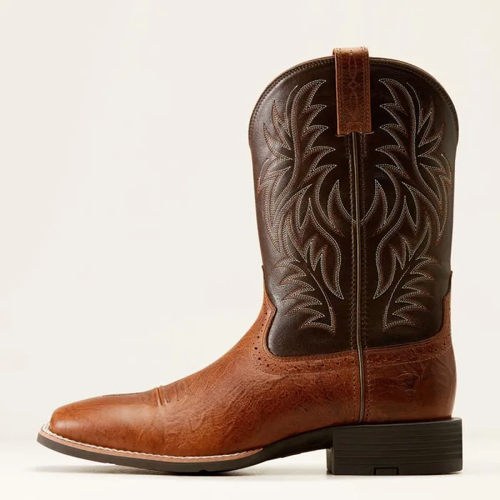 Men Western Boots Ariat Sport Wide Square Toe Western Boot Peanut Butterchaga Brown Men Western Boots Ariat Sport Wide Square Toe Western Boot Peanut Butterchaga Brown