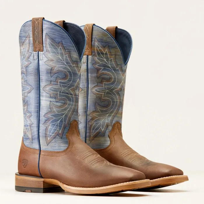 Men Western Boots Ariat Standout Cowboy Boot Loco Browncloud Blue Men Western Boots Ariat Standout Cowboy Boot Loco Browncloud Blue