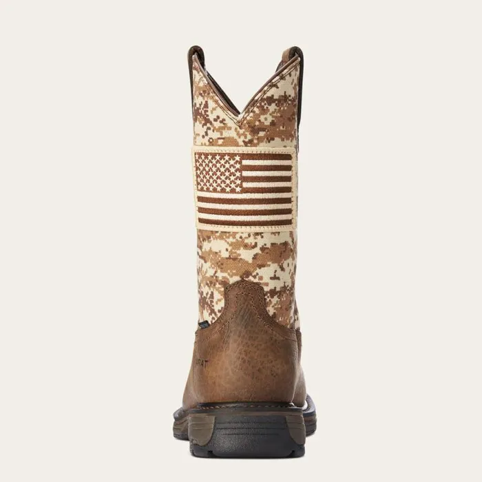 Men Western Boots Ariat WorkHog Patriot Steel Toe Work Boot Earth Sand Camo Men Western Boots Ariat WorkHog Patriot Steel Toe Work Boot Earth Sand Camo