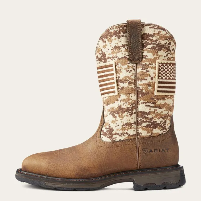 Men Western Boots Ariat WorkHog Patriot Work Boot Earth Men Western Boots Ariat WorkHog Patriot Work Boot Earth