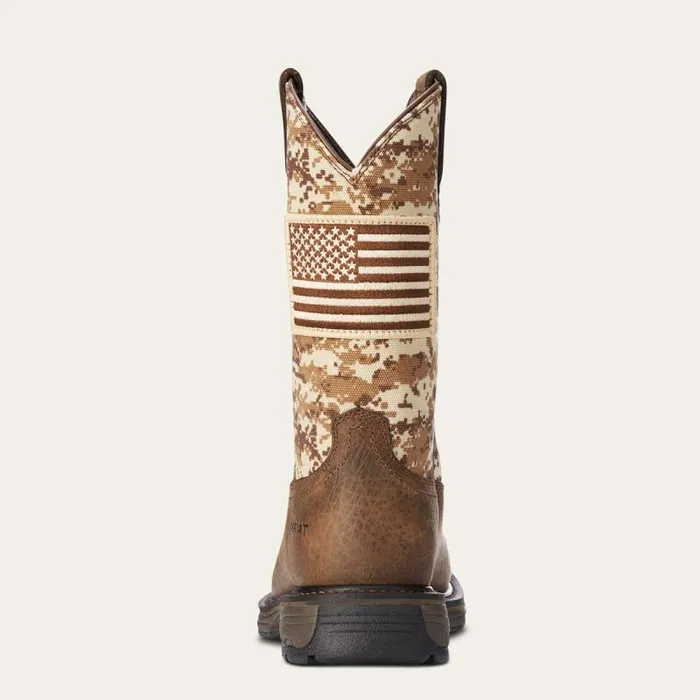 Men Western Boots Ariat WorkHog Patriot Work Boot Earth Men Western Boots Ariat WorkHog Patriot Work Boot Earth