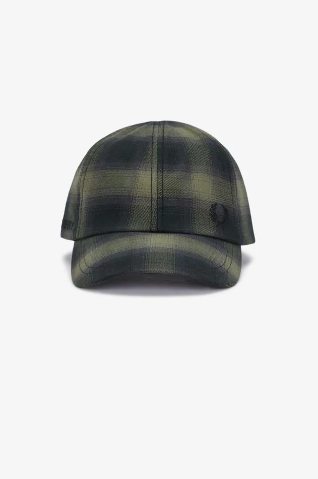 MenWomen Other Accessories Fred Perry Blurred Check Cap Laurel Wreath Green
