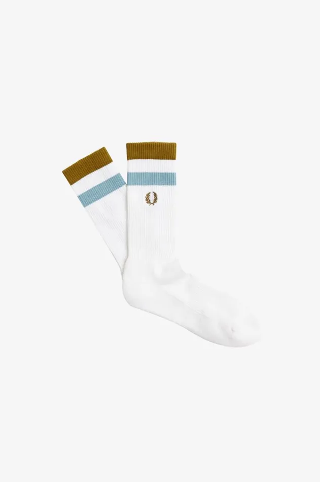 MenWomen Other Accessories Fred Perry Bold Tipped Towelling Sock Whitedark Caramel