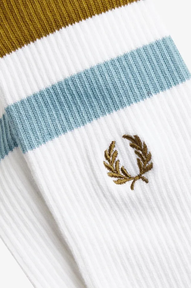 MenWomen Other Accessories Fred Perry Bold Tipped Towelling Sock Whitedark Caramel