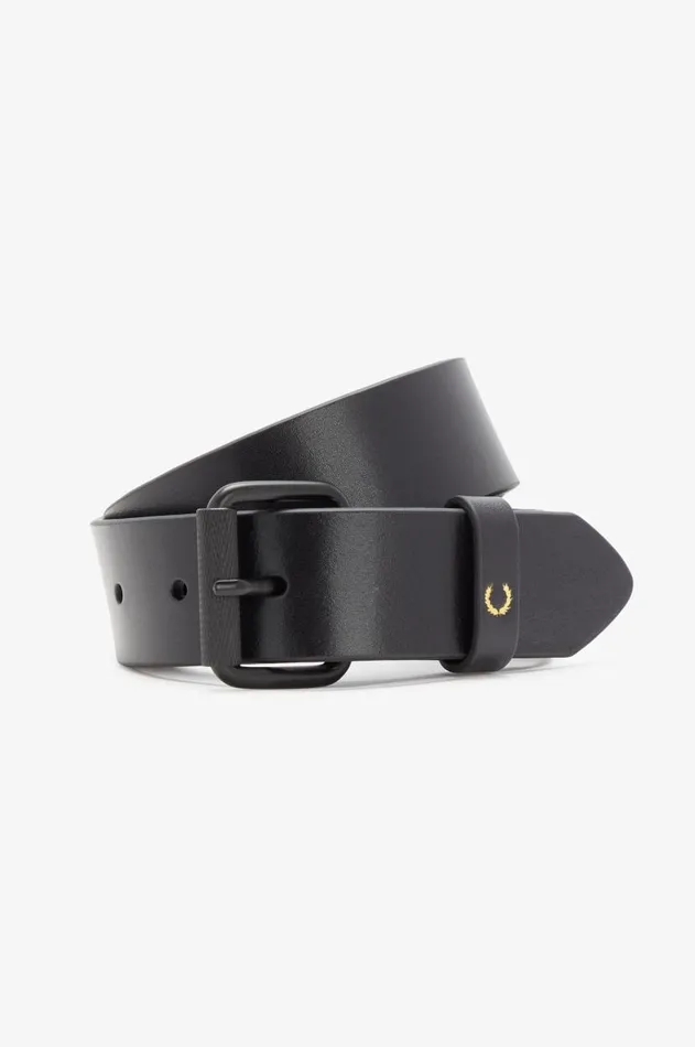 MenWomen Other Accessories Fred Perry Burnished Leather Belt Black