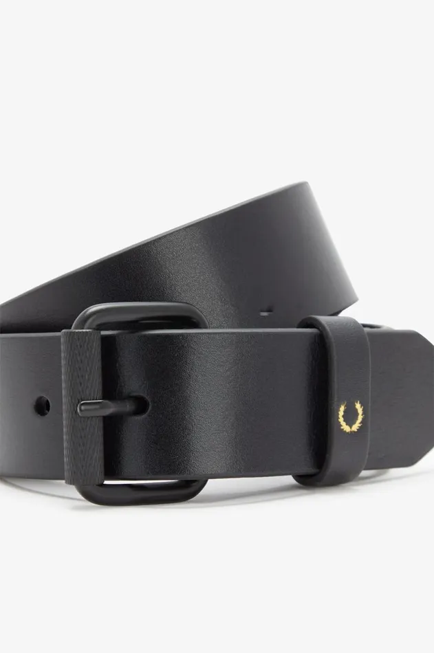 MenWomen Other Accessories Fred Perry Burnished Leather Belt Black