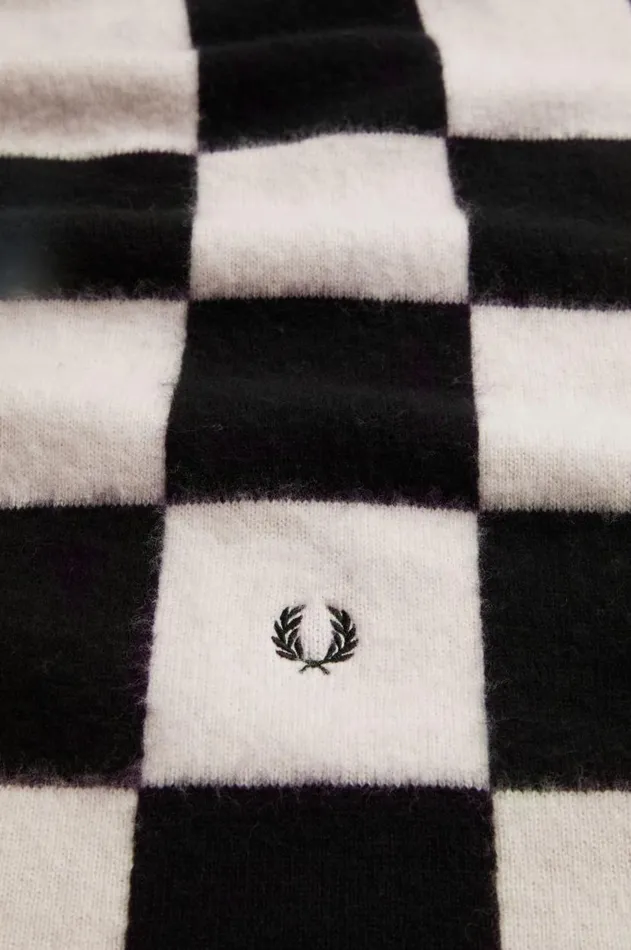 MenWomen Other Accessories Fred Perry Chequerboard Lambswool Scarf Ecru
