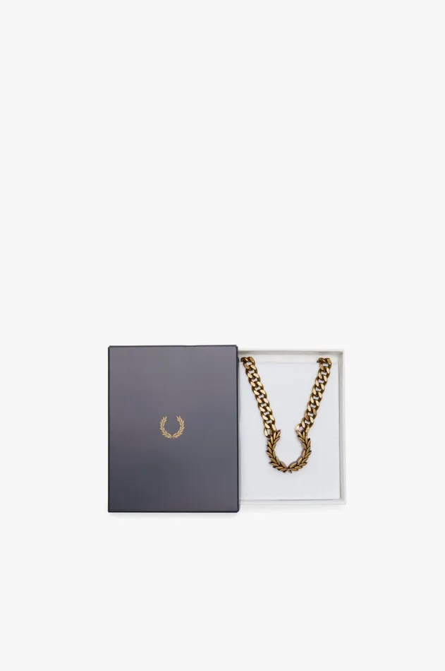 MenWomen Other Accessories Fred Perry Chunky Laurel Wreath Necklace Gold