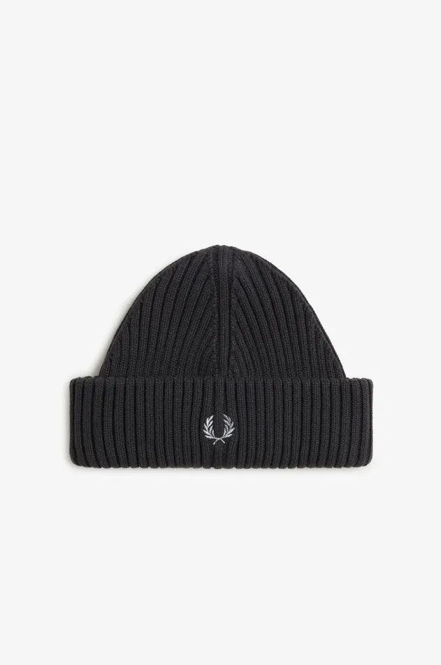 MenWomen Other Accessories Fred Perry Cotton Rib Beanie Anchor Grey