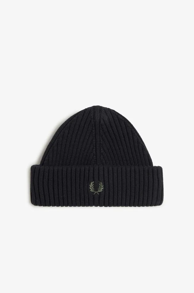 MenWomen Other Accessories Fred Perry Cotton Rib Beanie Black