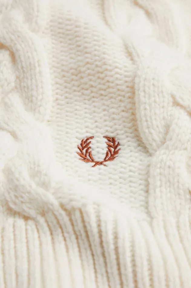 MenWomen Other Accessories Fred Perry Lambswool Cable Scarf Ecru
