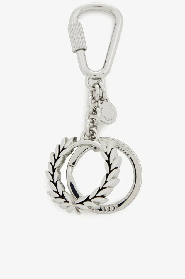MenWomen Other Accessories Fred Perry Laurel Wreath Keyring Shiny Silver