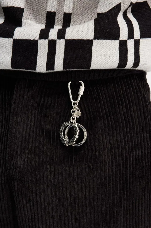 MenWomen Other Accessories Fred Perry Laurel Wreath Keyring Shiny Silver