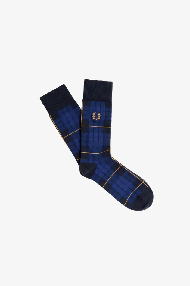 MenWomen Other Accessories Fred Perry Tartan Sock Navy