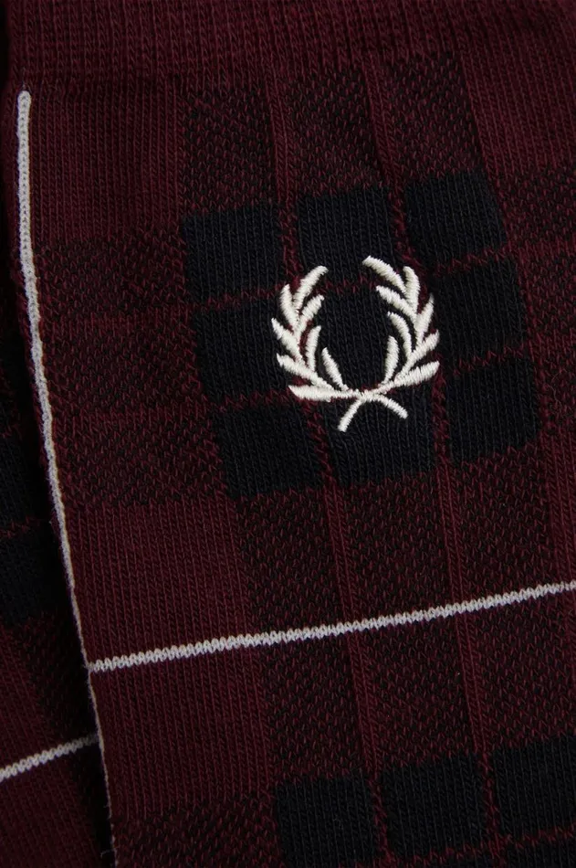 MenWomen Other Accessories Fred Perry Tartan Sock Oxblood