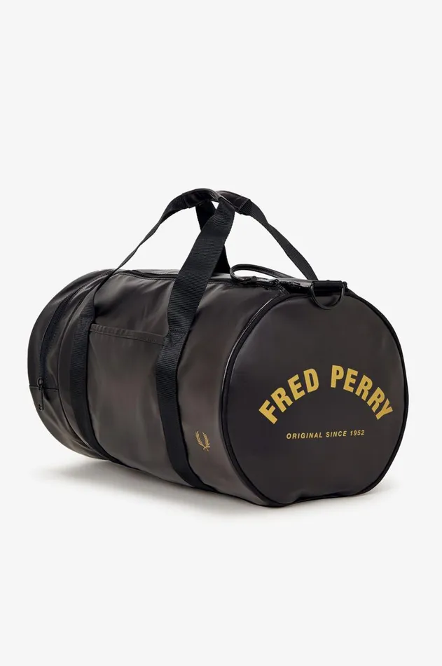 MenWomen Other Accessories Fred Perry Tonal Barrel Bag Blackgold