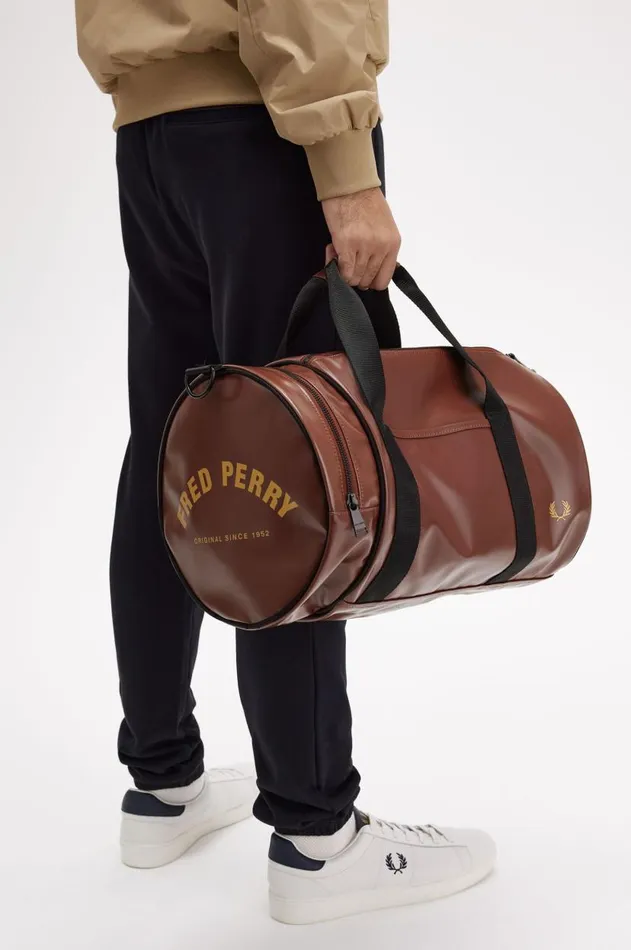 MenWomen Other Accessories Fred Perry Tonal Barrel Bag Whisky Brown