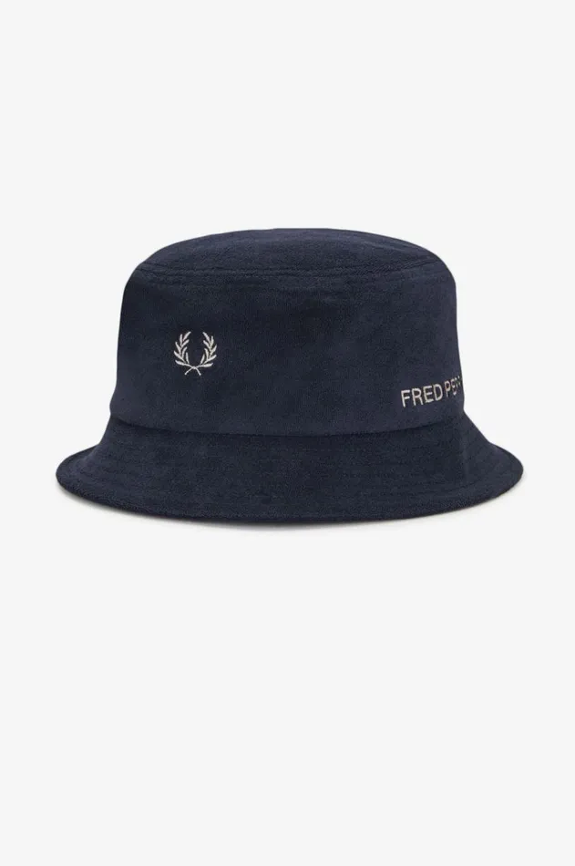 MenWomen Other Accessories Fred Perry Towelling Dual Branded Bucket Hat Navy