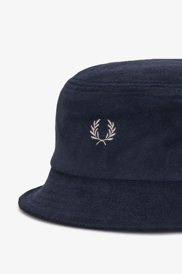 MenWomen Other Accessories Fred Perry Towelling Dual Branded Bucket Hat Navy