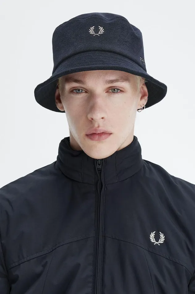 MenWomen Other Accessories Fred Perry Towelling Dual Branded Bucket Hat Navy