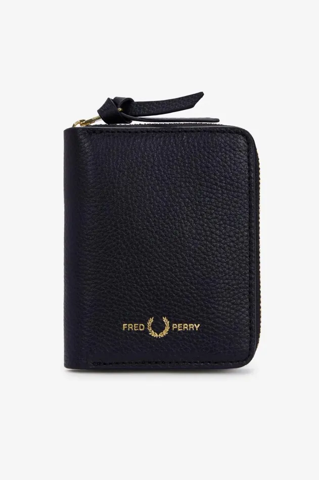 MenWomen Other Accessories Fred Perry Tumbled Ziparound Wallet Black