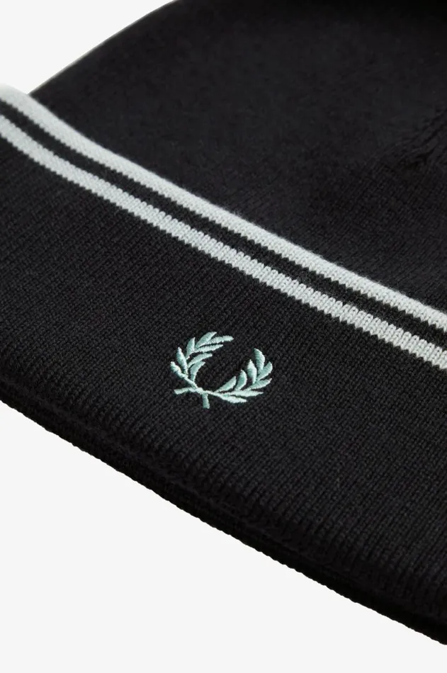 MenWomen Other Accessories Fred Perry Twin Tipped Beanie Navysilver Bluesilver Blue