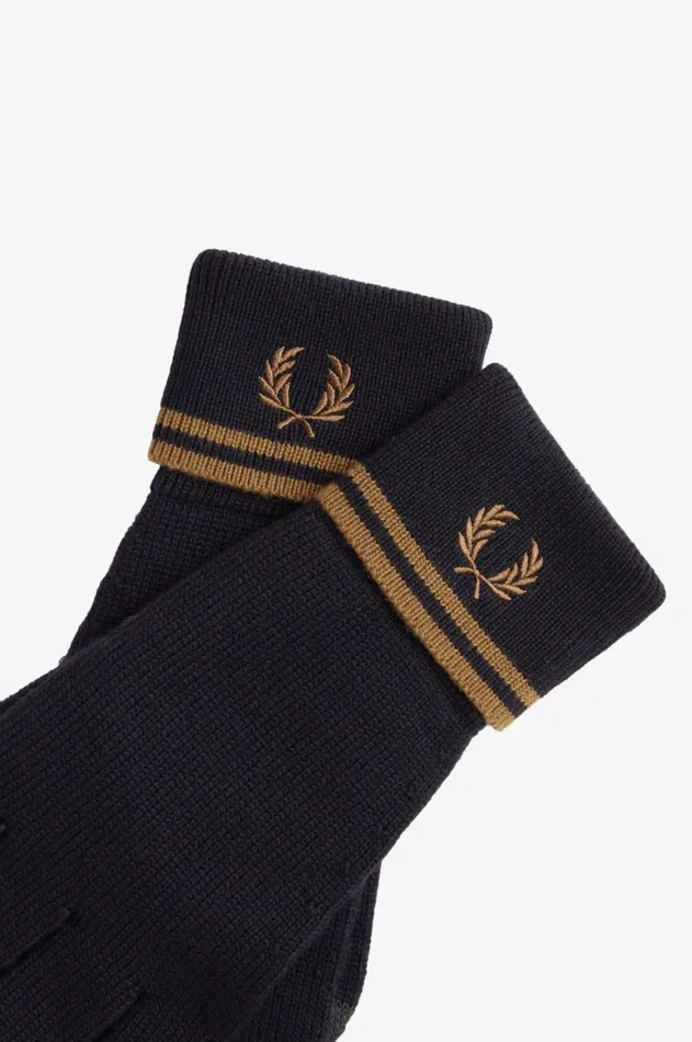 MenWomen Other Accessories Fred Perry Twin Tipped Gloves Blackshaded Stone