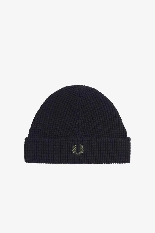 MenWomen Other Accessories Fred Perry Waffle Knit Beanie Black