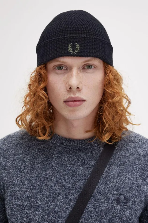 MenWomen Other Accessories Fred Perry Waffle Knit Beanie Black