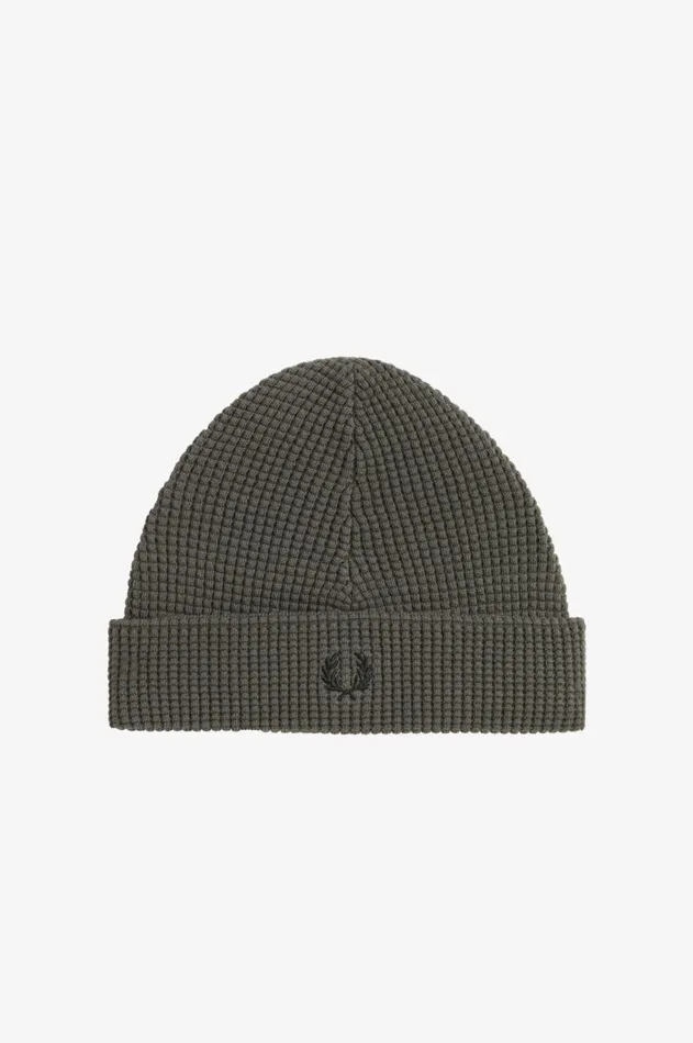 MenWomen Other Accessories Fred Perry Waffle Knit Beanie Field Green