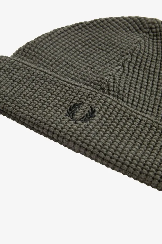 MenWomen Other Accessories Fred Perry Waffle Knit Beanie Field Green