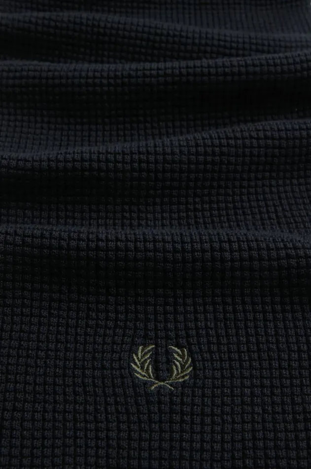 MenWomen Other Accessories Fred Perry Waffle Knit Scarf Black