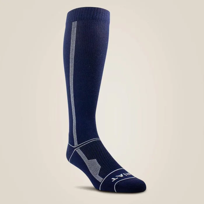 MenWomen Socks Ariat AriatTEK Over The Calf Performance Compression Sock Navy MenWomen Socks Ariat AriatTEK Over The Calf Performance Compression Sock Navy